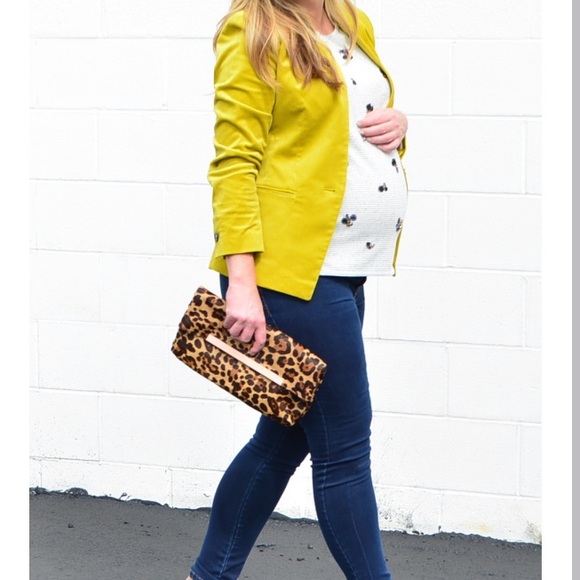 Banana Republic Velvet Blazer Citron Chartreuse - Picture 10 of 13